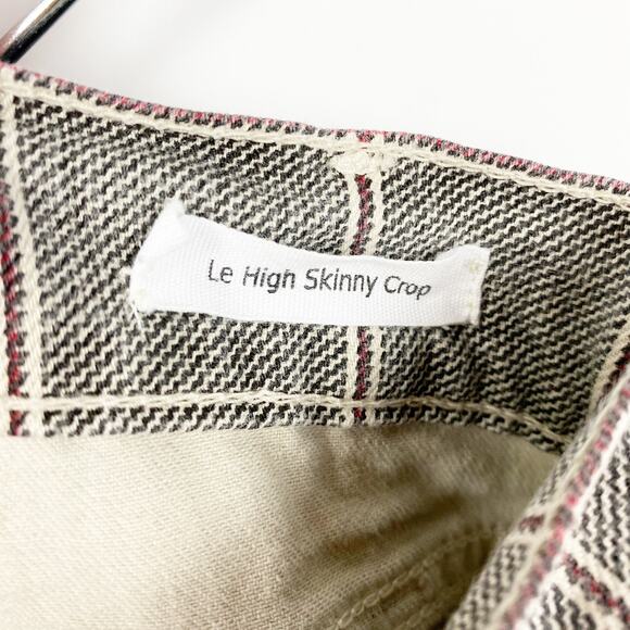 Frame Le High Skinny Crop Jean Window Pane Plaid Pants Womens Size 25 - Picture 7 of 11